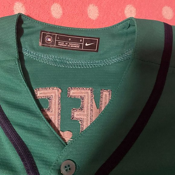 Ken Griffey Jr Baseball Jersey 24# Seattle Mariners Jersey Nike MLB Green - Picture 5 of 10